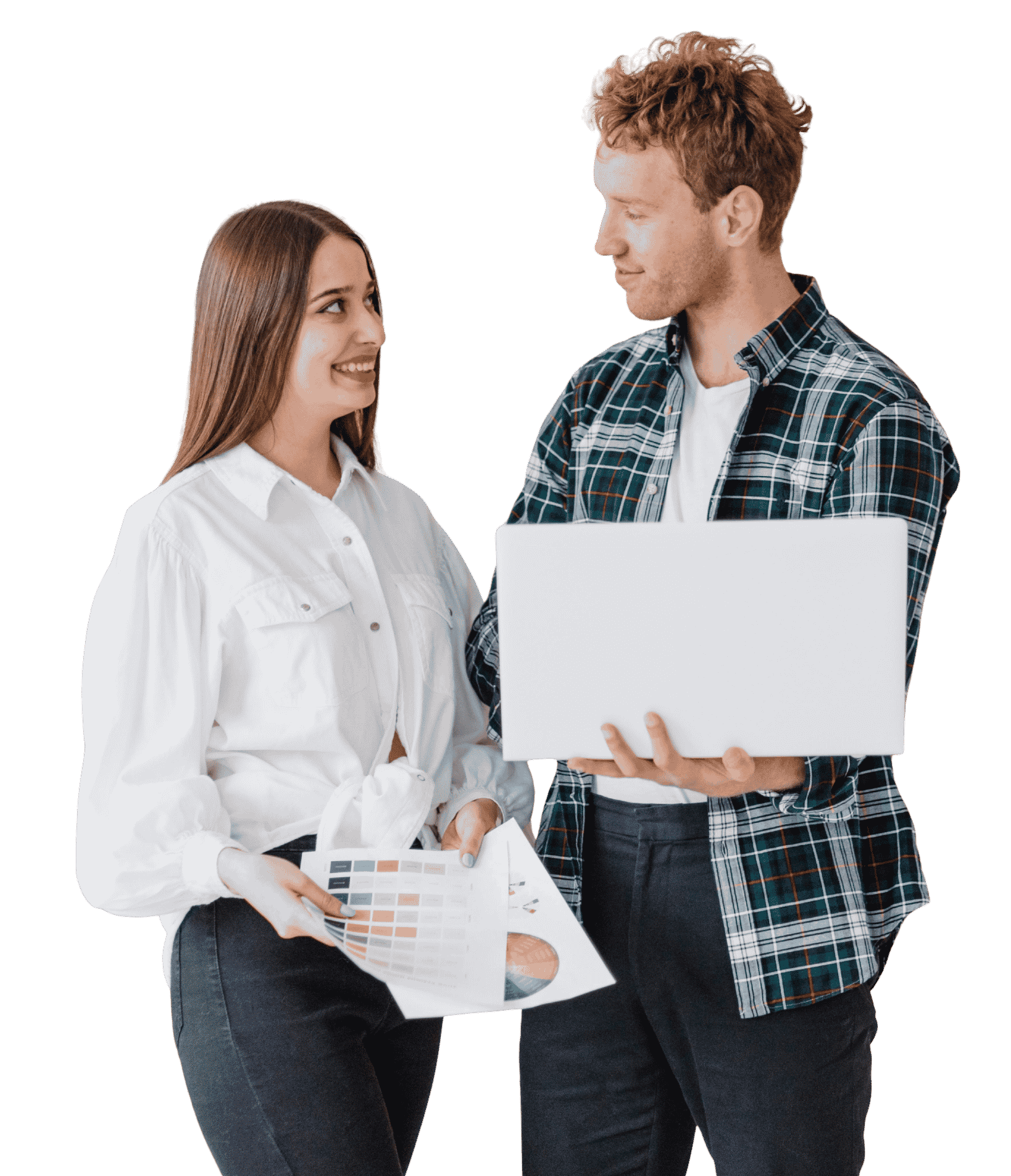 College students working together